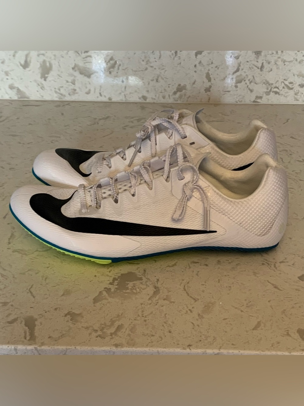 Nike Zoom Rival Sprint Track Field Spikes Shoes White FZ9663 102 Mens sz 11.5